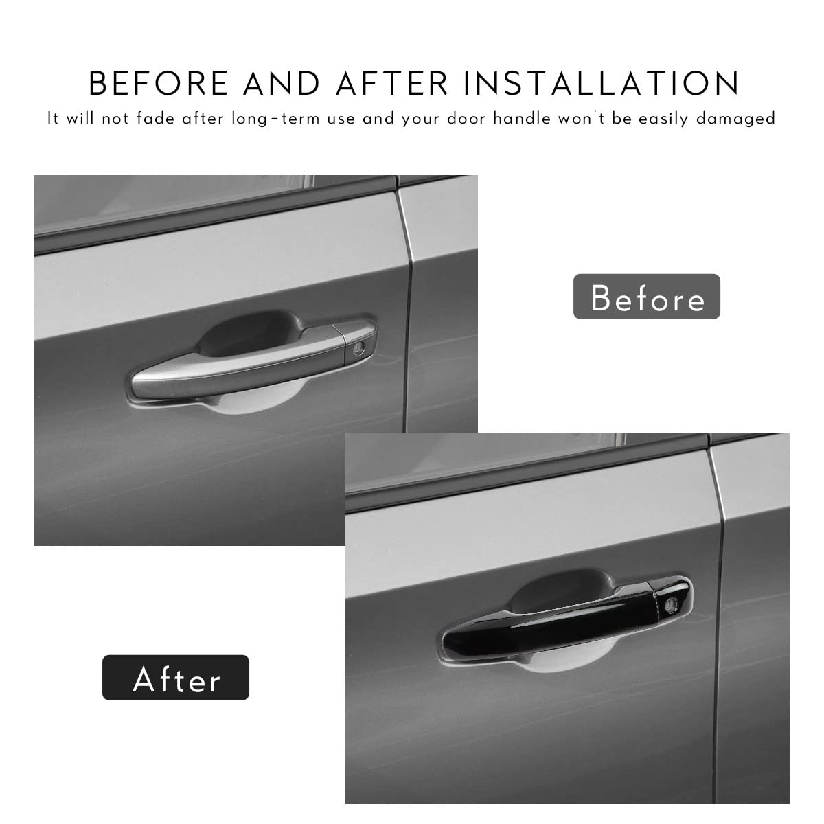 Dloveg Car Door Handle Cover Compatible For 2018 2019 2020 2021 2022 Honda Accord Accessories Black Door Handle Protector (Witho