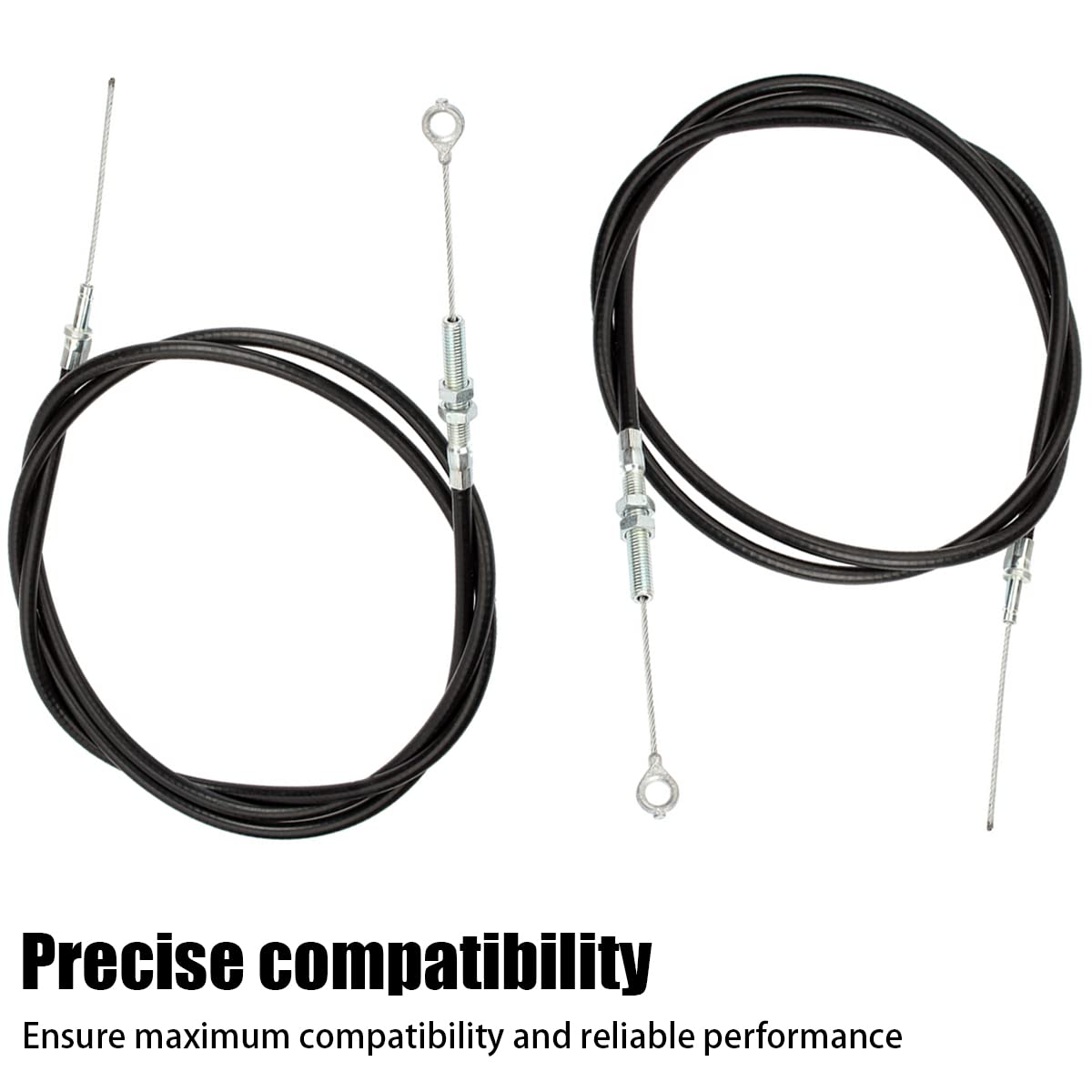 Auceli Throttle Cable With Loop, Universal Casing For Manco 8252-1390 Asw Go Kart Go Cart, Replacement Throttle Cable 63 Inch Long Inner Wire 71 Inch Long, Go Cart Accelerator Accessories