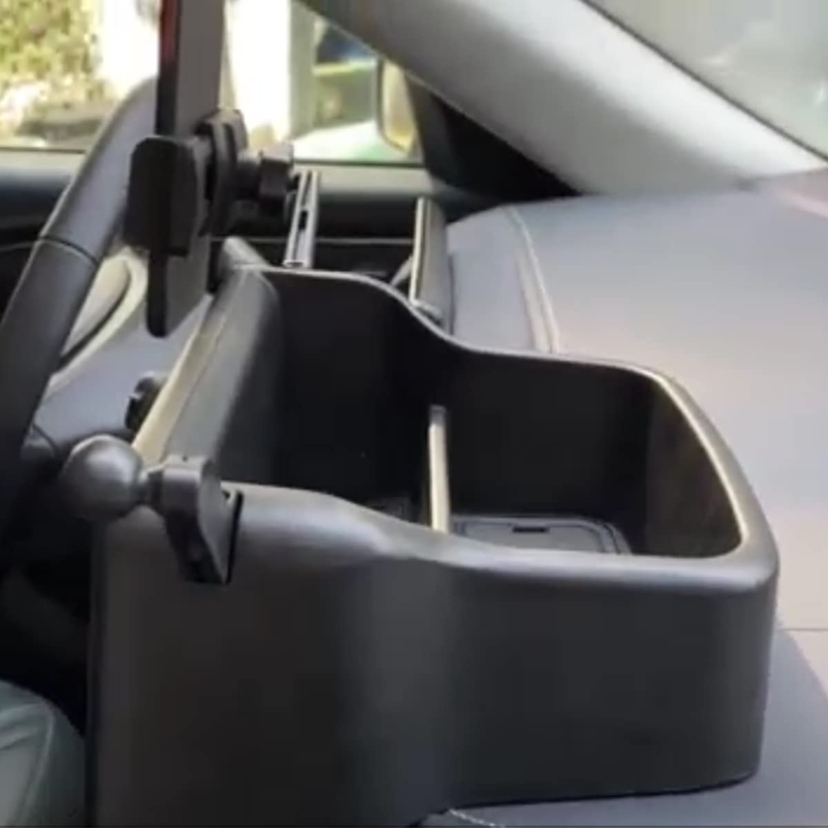 Bestevmod Center Console Dash Storage Box Tray Compatible With Mustang Mach-E Mach E 2021 2022 2023 2024 Interior Accessories 360 Degree Rotatable Phone Holder Dashboard Organizer