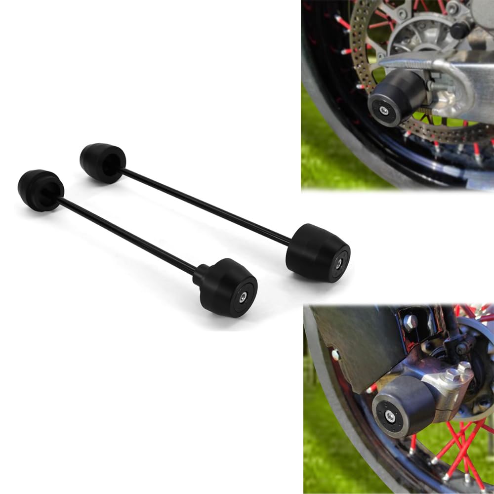 Xitomer Front And Rear Fork For Drz400Sm / Drz400S 2000-2023 Drz400Se Sliders Wheel Protector Front And Rear Axle Slider Crash Pads Drz400Sm Frame Sliders/Sliders Crash Protector