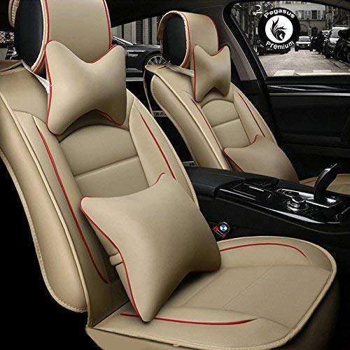 Pegasus PremiumPremium PU Leather car seat Cover for Tata Safari (Beige,Black)
