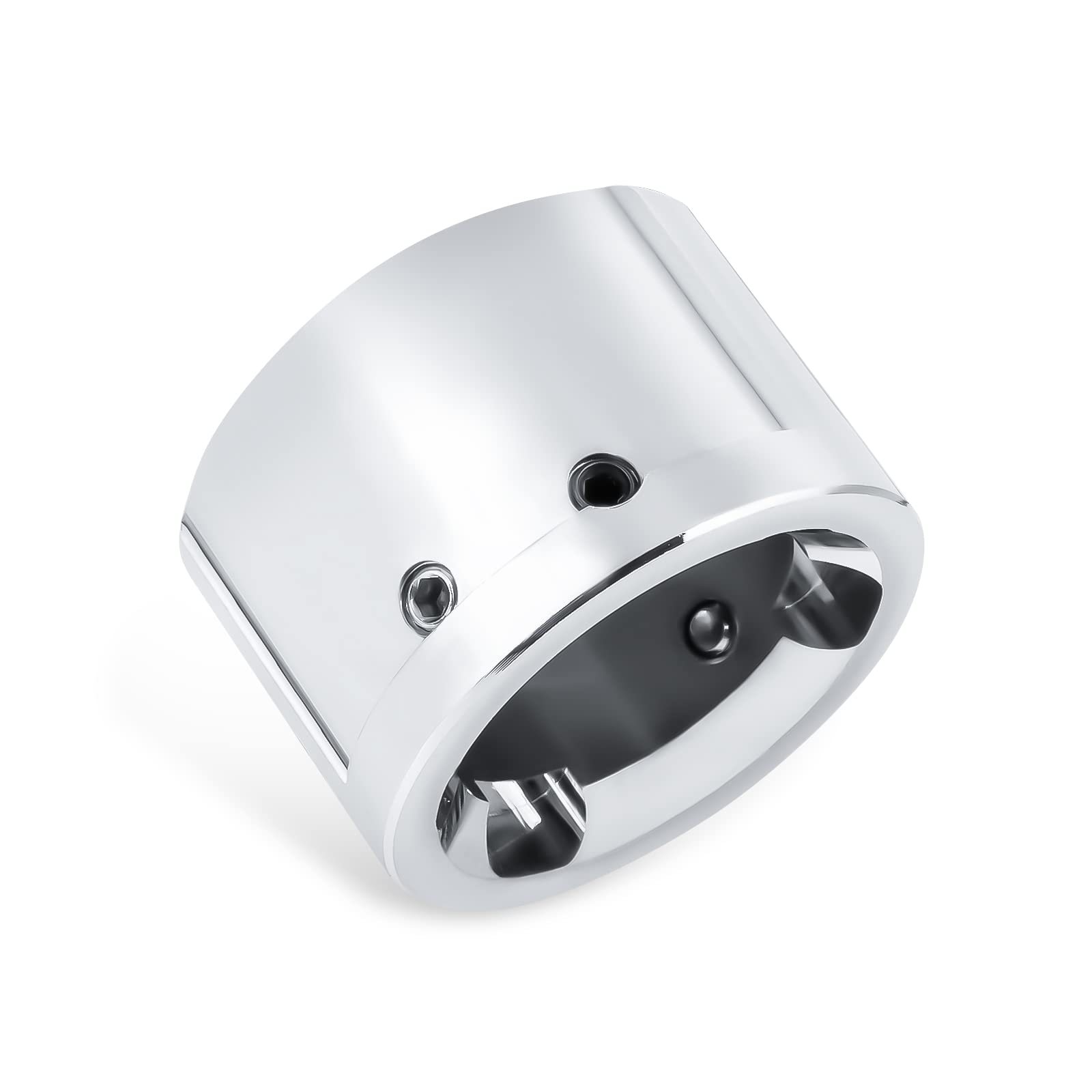 Guaimi Front Axle Nut Covers Caps Compatible With Herley Softail Sportster Dyna Touring Road King Electra Street Glide 2008-2021 - (Skeleton Middle Finger-Chrome)