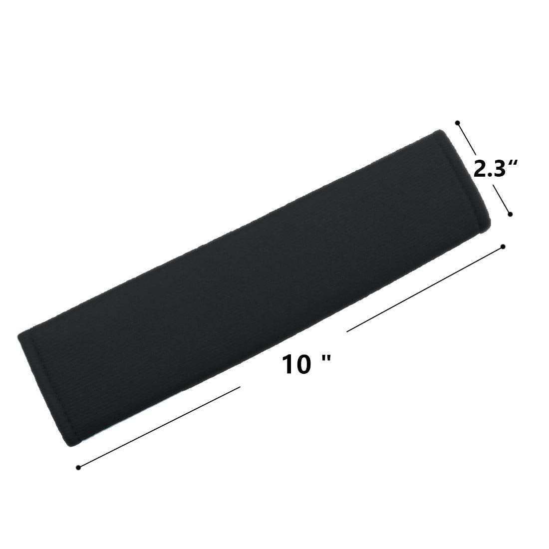 Mirkoo Car Seat Belt Cover Pad, 2-Pack Soft Car Safety Seat Belt Strap Shoulder Pad For Adults And Children, Suitable For Car Seat Belt, Backpack, Shoulder Bag, Upholstery For Vehicles (Black)