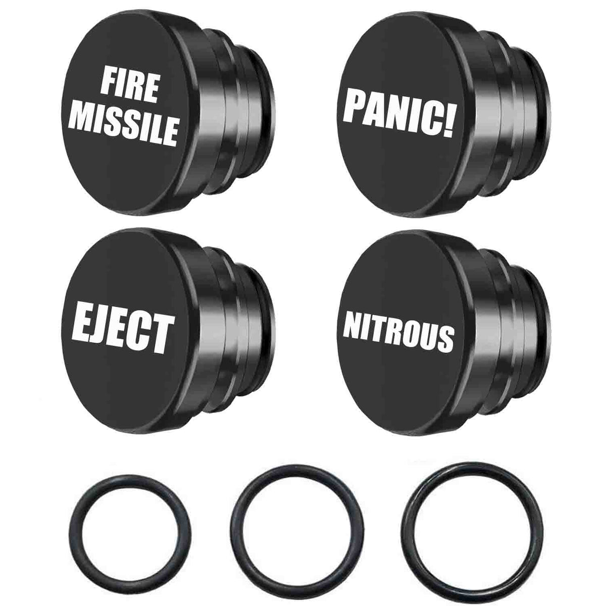 Xjdamz Aluminum Cigarette Lighter Socket Cover Cap. Universal Waterproof Dustproof Plug For Car Power Port Outlet-Black 4Pcs