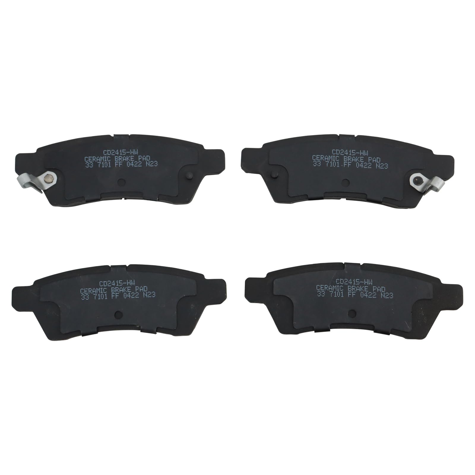 TRQ Rear Brake Pads Ceramic Compatible with 2022 Nissan Pathfinder