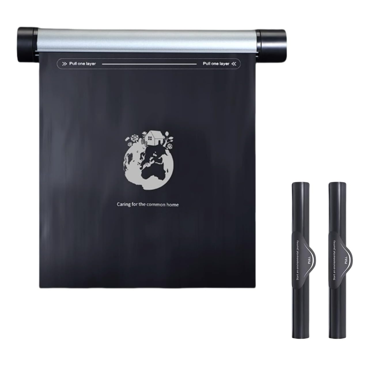 HwCknPT Roller Type Trash can, Aluminium Alloy Rotating Store Design Garbage Can for car, Car Trash Bag Hanging car Trash can Wa