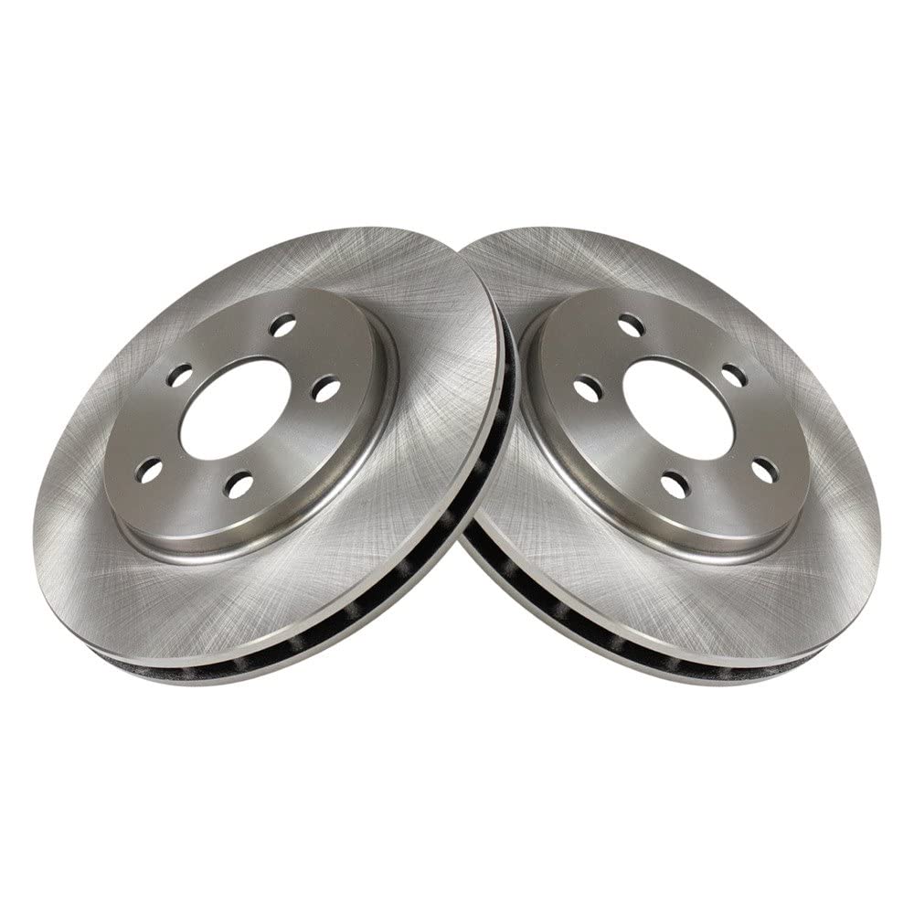 Trq Front Brake Rotors Set Vented Compatible With 1996-2000 Dodge Caravan Plymouth Voyager