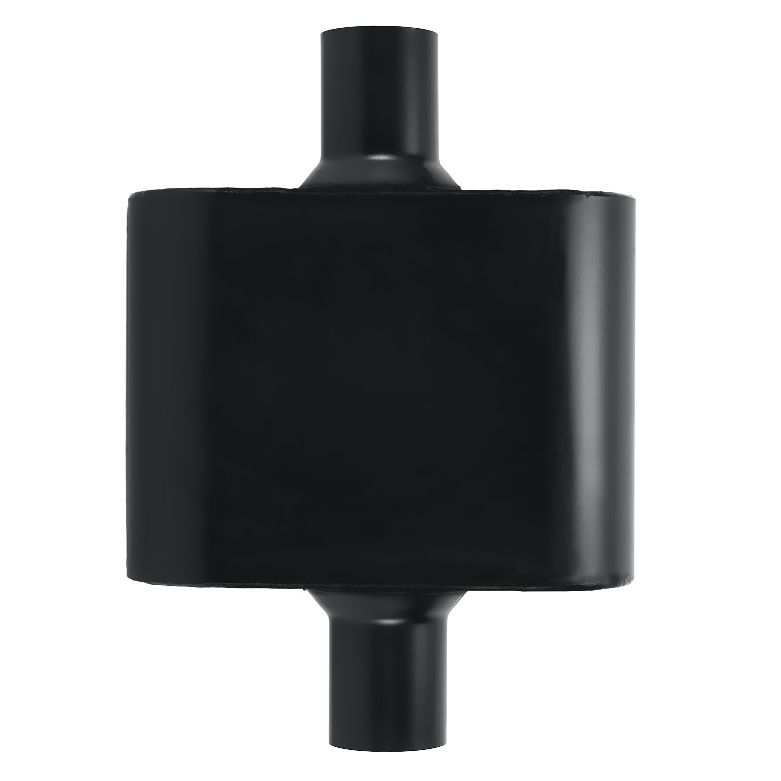 Floshine Universal Mufflers,Performance Automotive Exhaust Muffler,Single Chamber 2 Inch Inlet (Id) 2 Inch Outlet (Id) Black Fh4