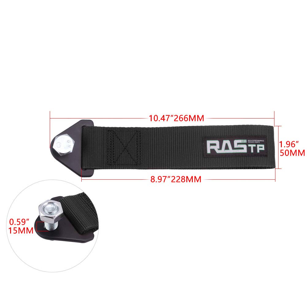 Rastp High Strength Racing Tow Strap (Black)