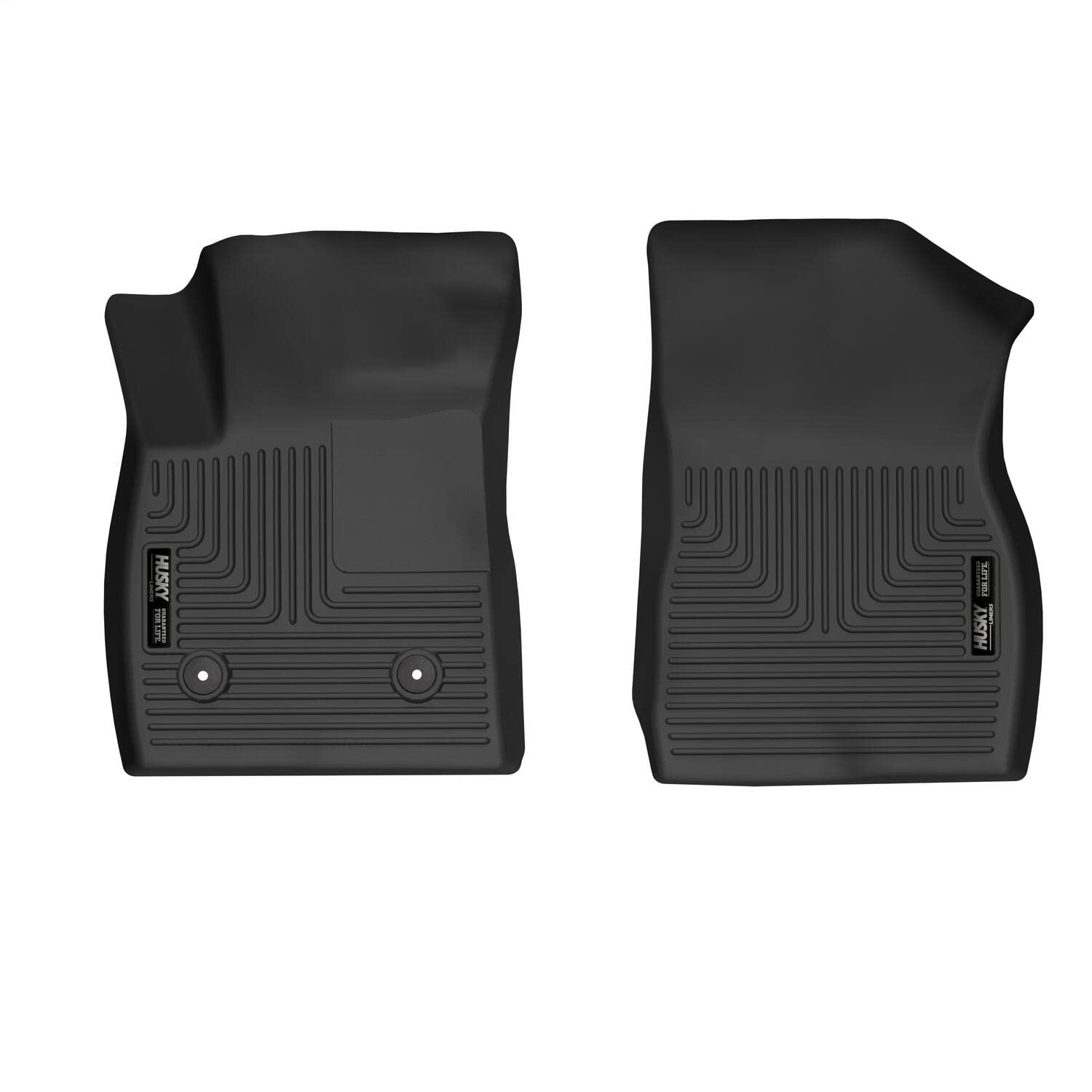 Husky Liners X-Act Contour Floor Mats | Fits 2020-2024 Buick Encore Gx; 2021-2024 Chevrolet Trailblazer | Front Row, 2-Pc Black - 55601