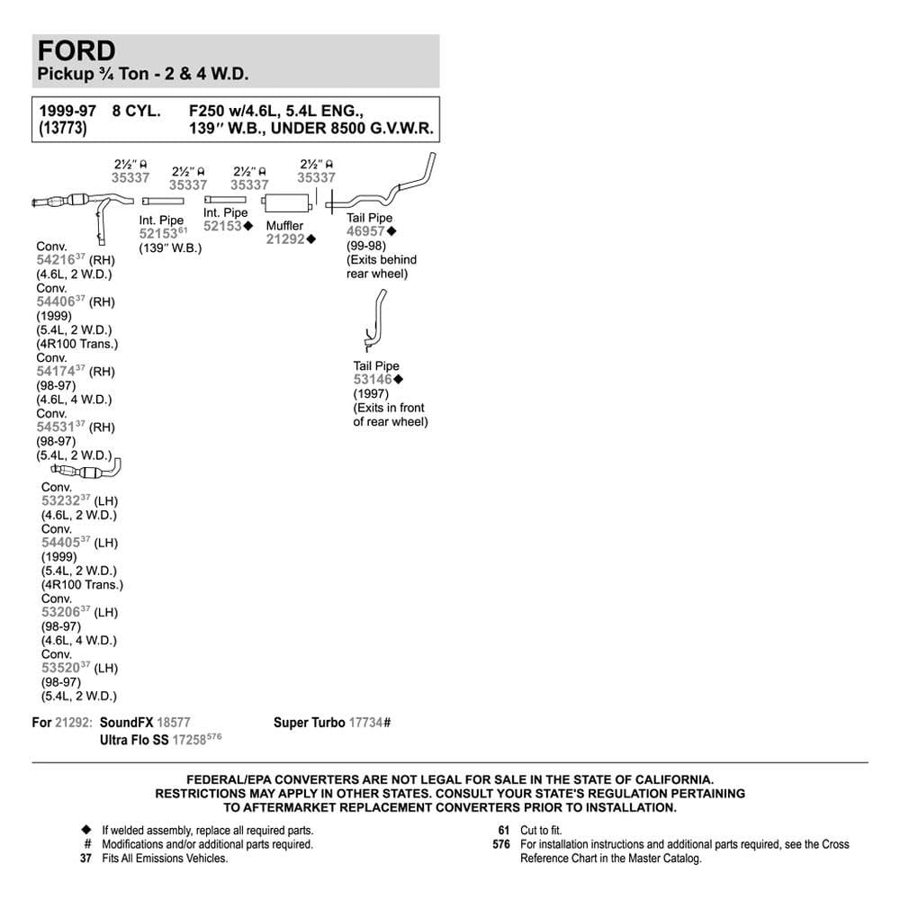 Walker 52153 Exhaust Pipe For Ford F-150
