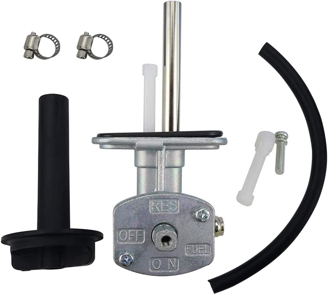 5KM-24500-10-00, Fuel Tank Petcock Switch Valve for Yamaha Grizzly YFM350 YFM660, with 1Pcs Fuel Valve Petcock Lever and Fuel li