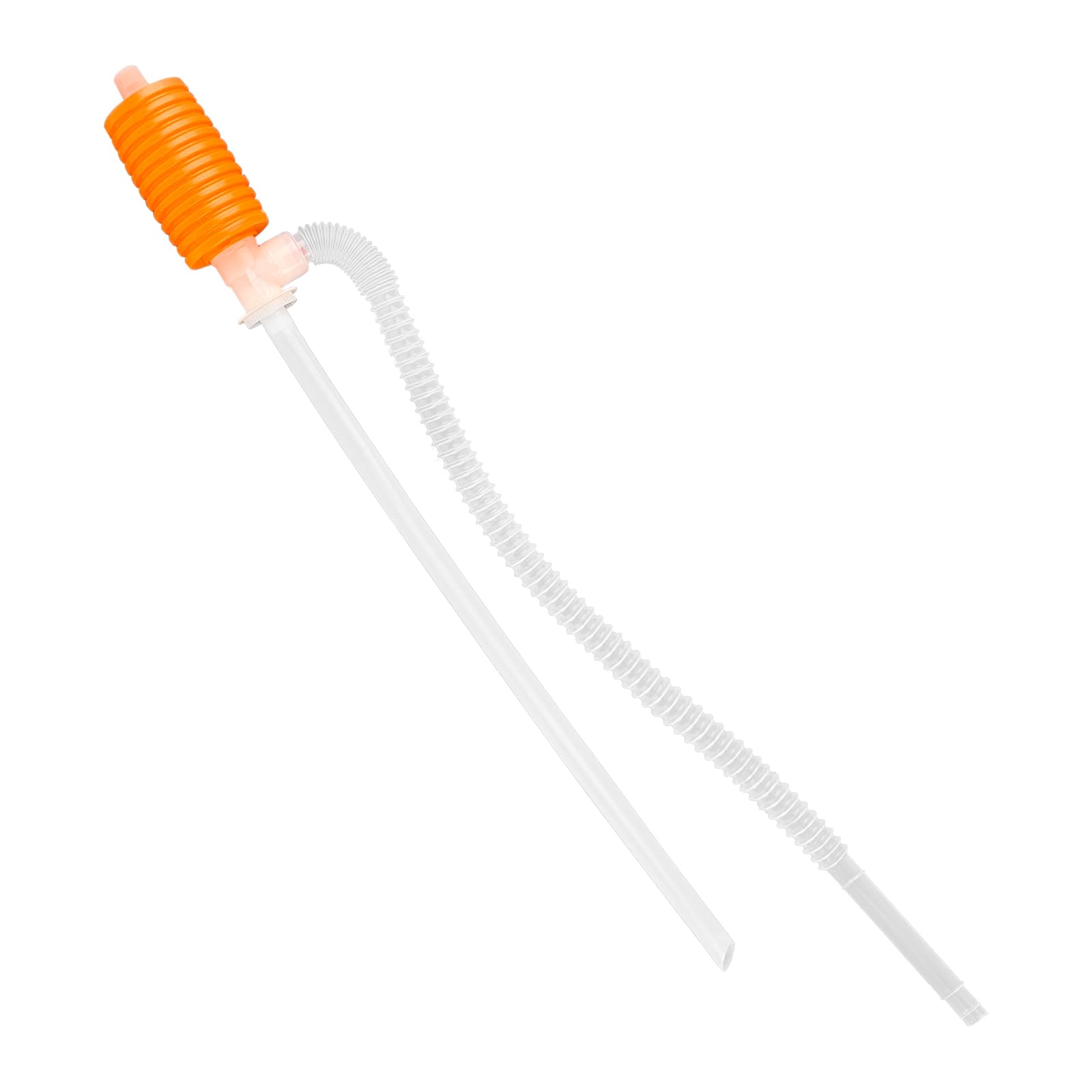 ZUFECY Hand Siphon Pump, Leak-Proof Fuel & Water Transfer Kit with 23.6Inch Tube, for Gasoline, Aquarium, Car, Camping Emergency