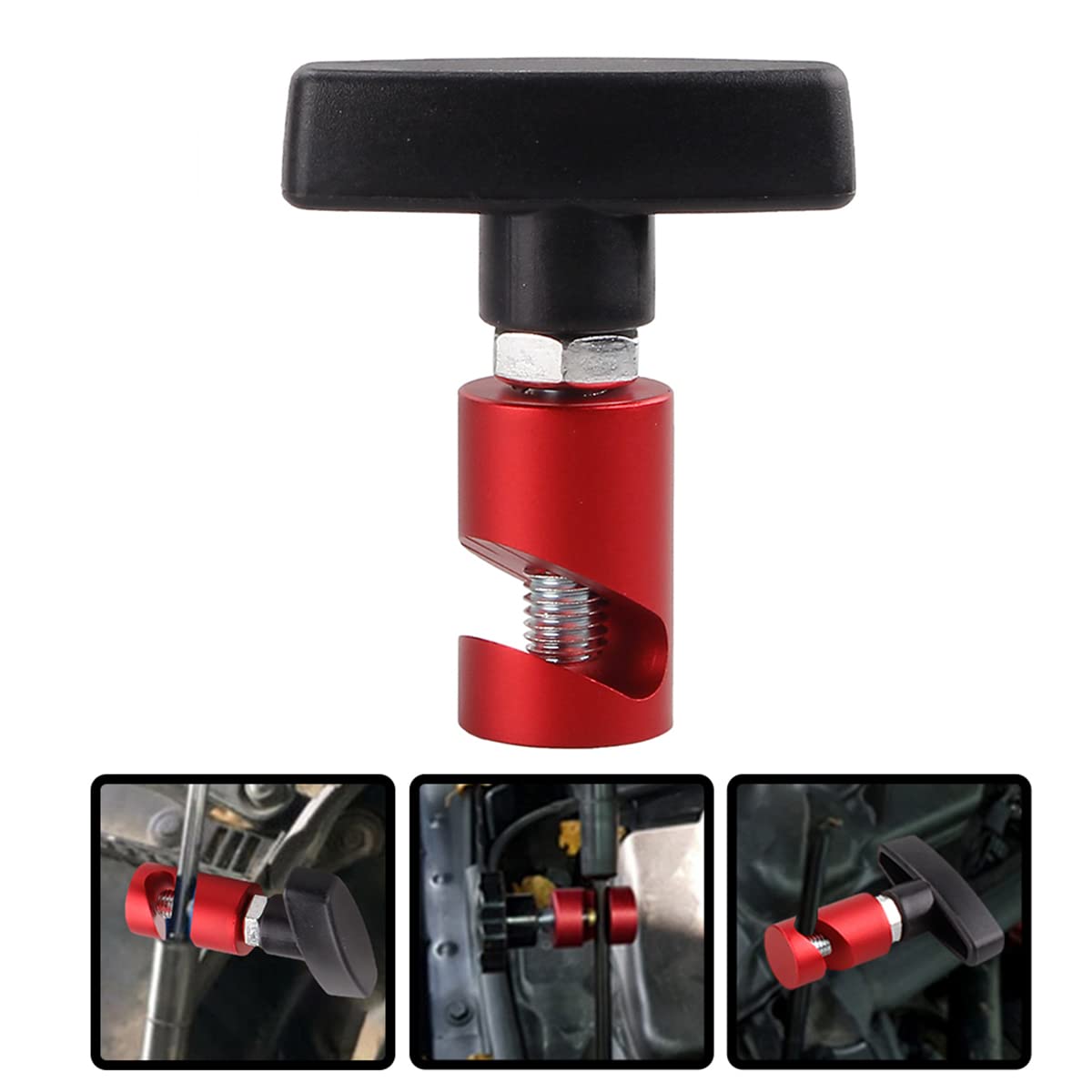 zipelo Lift Support Clamp, Hood Strut Fixing Clamps with Brass Core, Shock Prop Strut Stopper Retainer for Car Hood, Spark Plug