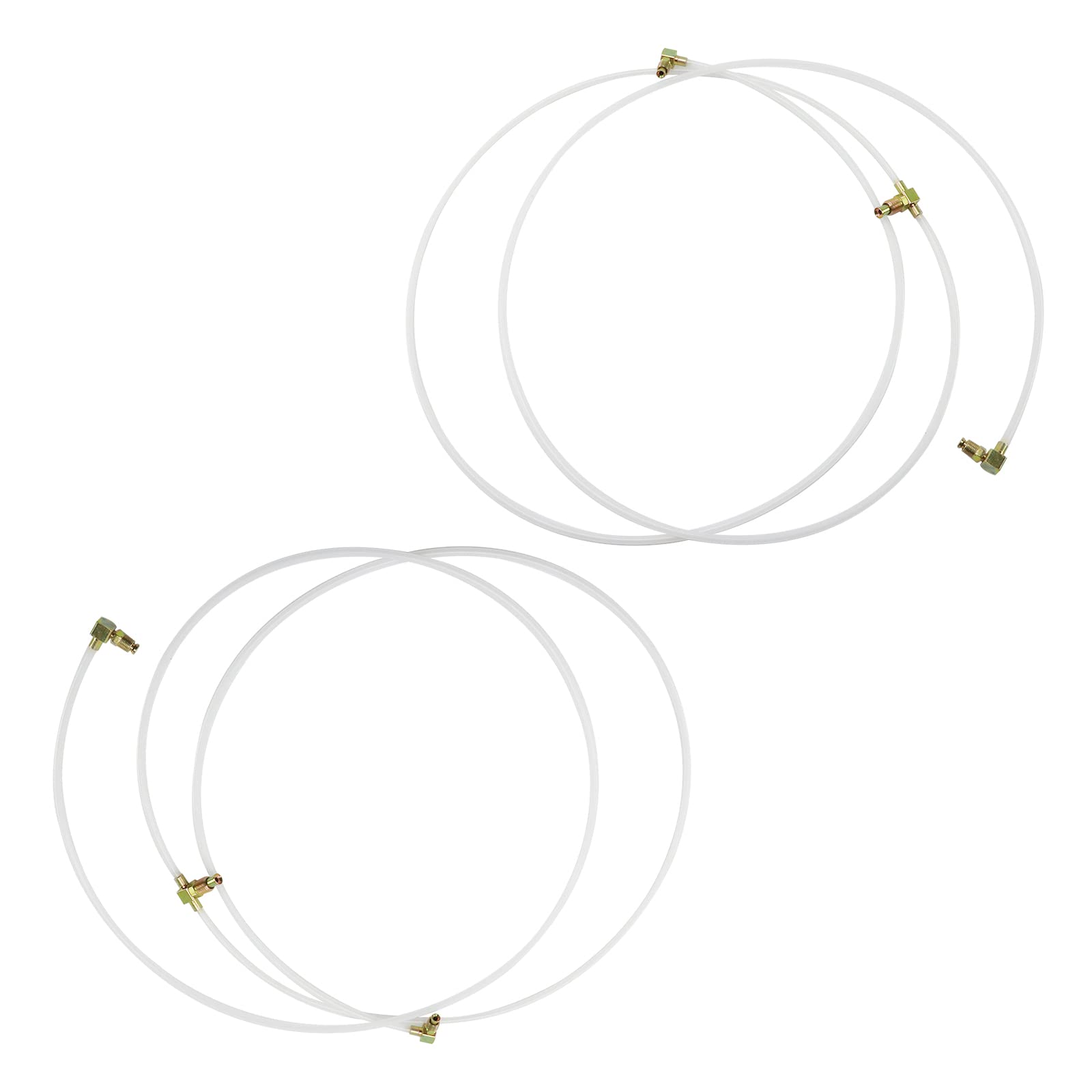 Pair(2) Convertible Power Top Hydraulic Fluid Hose Lines & Fittings Plastic Hoses Compatible With F-Ord Mustang, Mercury Cougar, Ltd, Chevy Chevelle, Oldsmobile Cutlass, Pontiac Gto