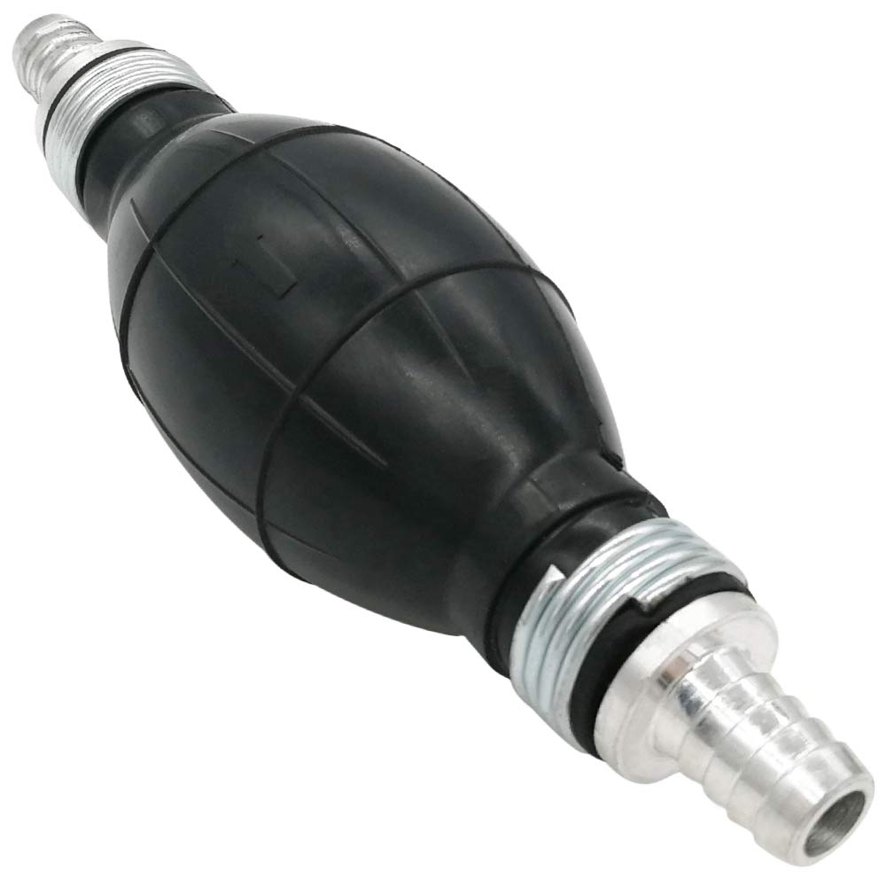 Automotive-leader 12mm 1/2'' Black Bulb Type Rubber Fuel Transfer Vacuum Fuel Line Hand Primer Gasoline Petrol Diesel Pump Bulb
