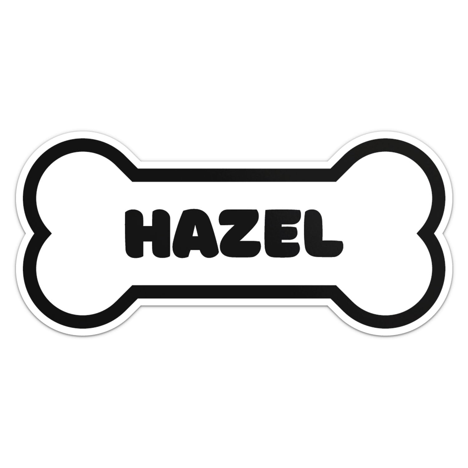 Hazel Dog Name Sticker - Waterproof Vinyl Decal For Car Bumper, Laptop, Water Bottle, Wall, And Window, Size - 5'' Longer Side