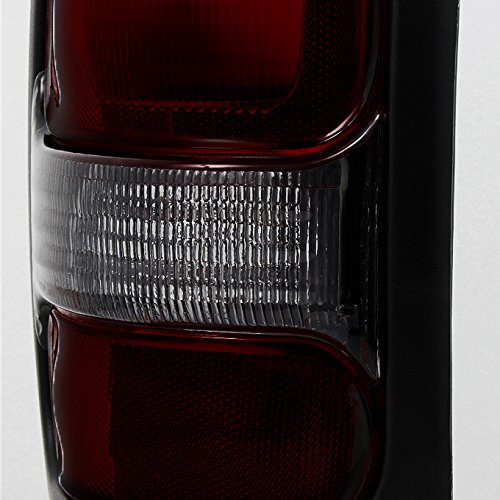 Akkon - For Dodge Ram 1500/2500/3500 Pickup Truck Red Smoked Tail Lights Brake Lamps Replacement Left + Right