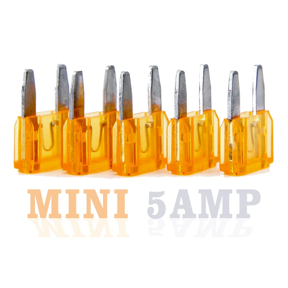 Fymusing 20 Pcs 5A Mini Blade Fuse, Automotive Fuse For Car Truck
