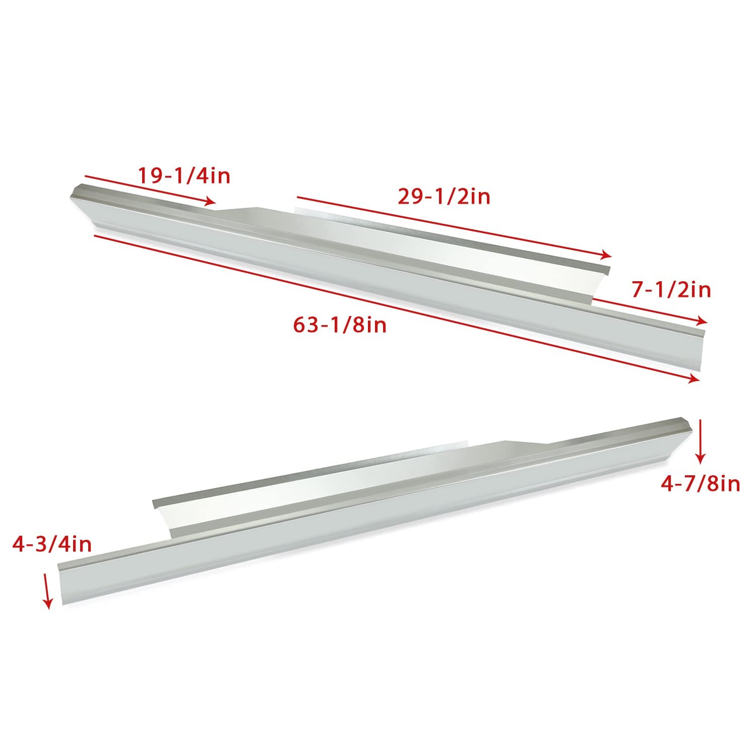 Ecotric Slip-On Outer Rocker Panels For Ford F150 1997-2003 Extended Cab Xl Xlt Lh & Rh Pair