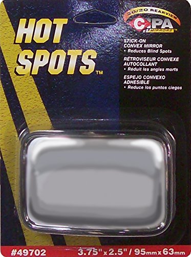 Cipa 49702 Hotspot Mirrors - Stick-On Convex Wedge, 2.5" X 3.75"