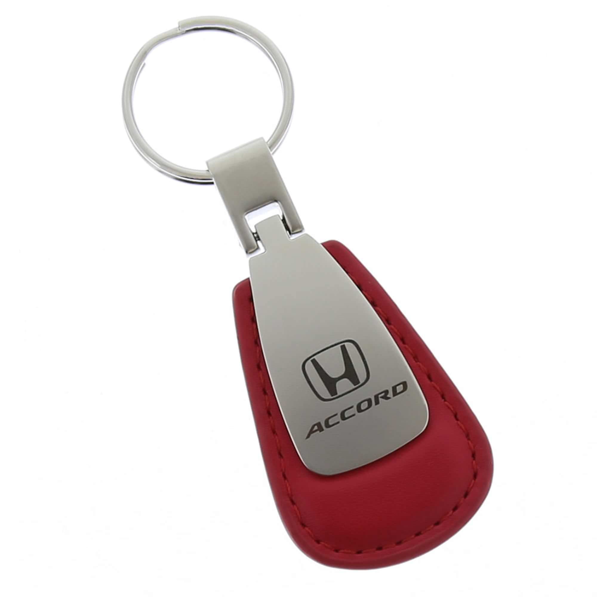 Au-Tomotive Gold Tear Drop Key Chain For Honda Accord (Red)