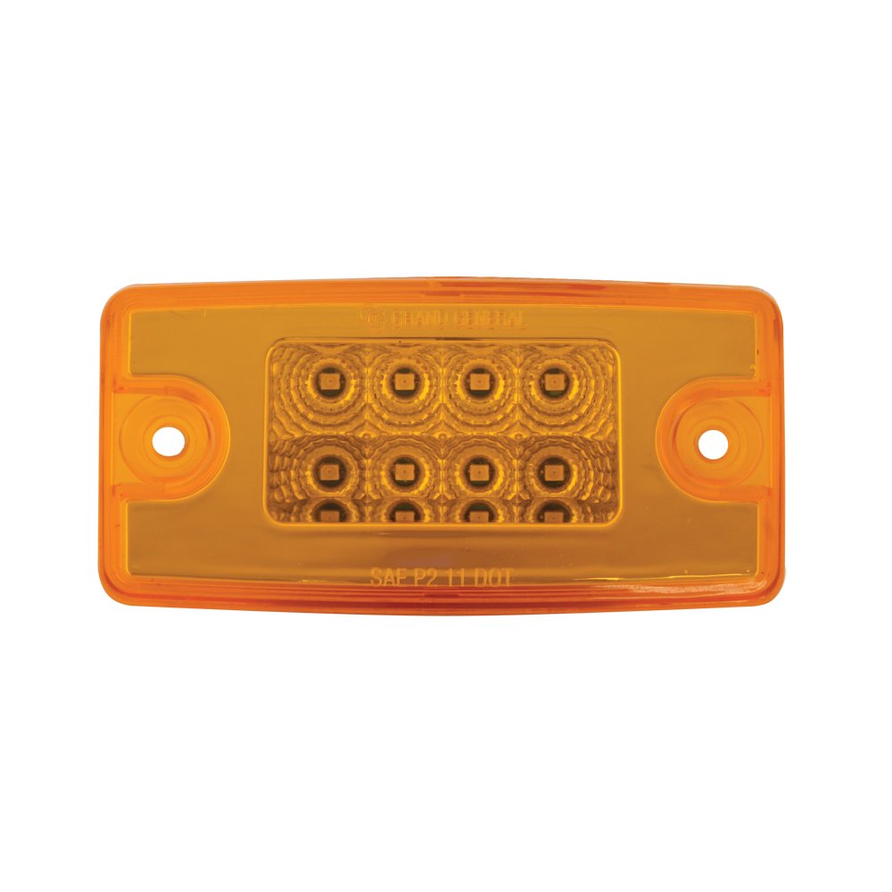 Gg Grand General 76320 Amber Rectangular Spyder 8-Led Visor/Cab Marker Sealed Light For Freightliner Century/Columbia