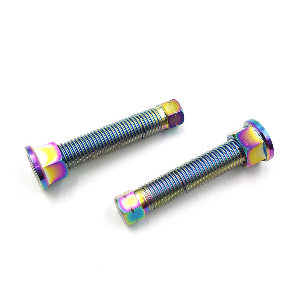 Prootom Motorcycle Titanium Alloy Chain Adjuster Bolt 1 Pair M8*1.25 Motocross For Crf Wrf Yzf Kxf Rmz Dirt Bike (M8 Phantom)