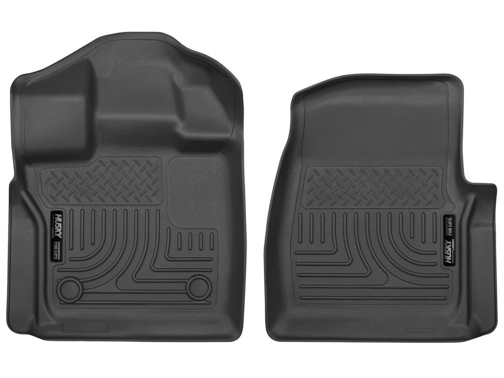 Husky Liners Weatherbeater Floor Mats | Fits 2015-2024 Ford F-150 Standard Cab | Front Row, 2-Pc Black - 18351