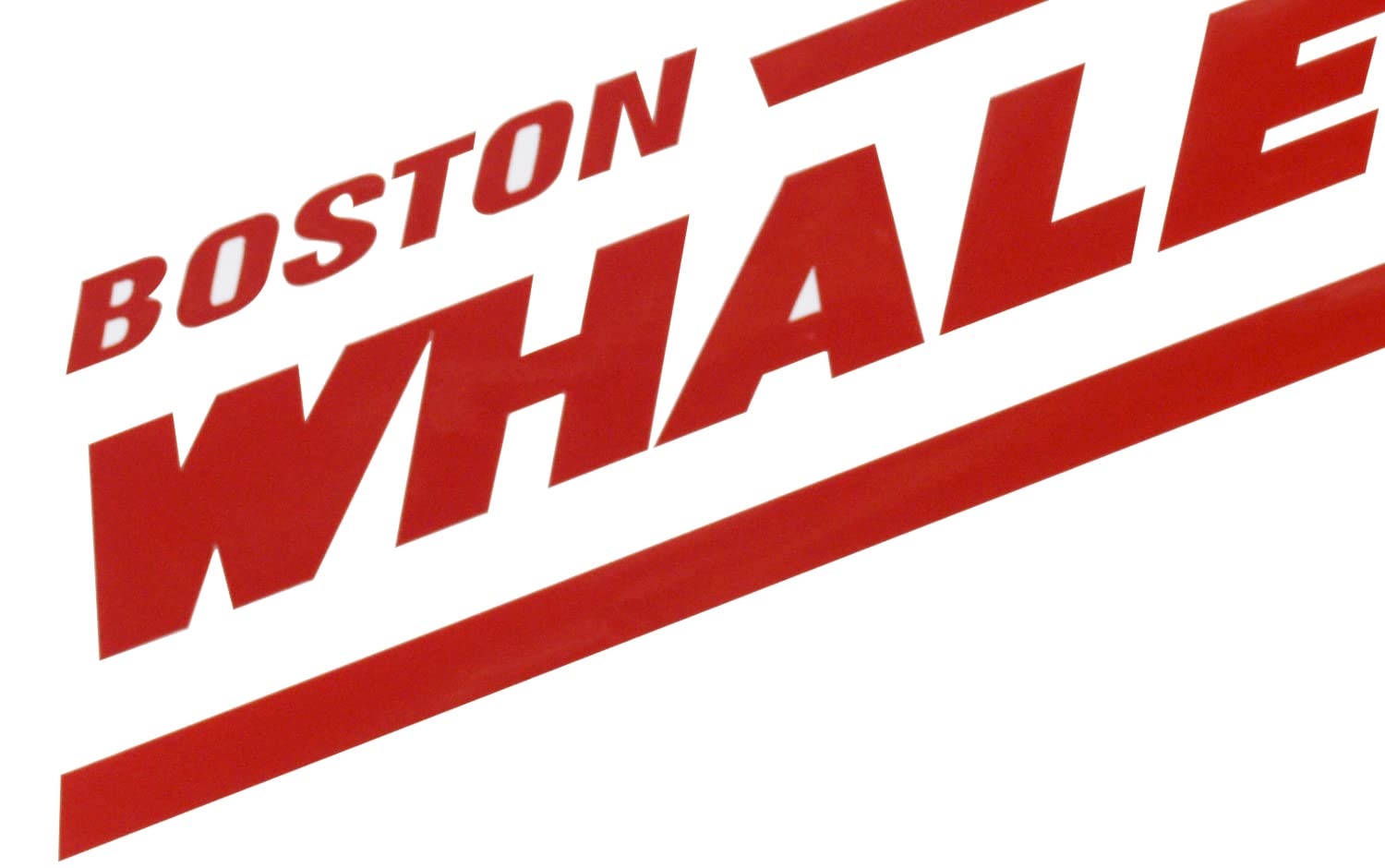 2Pc Boston Whaler Stickers Decal Boat Outboard Motor Fit for Whaler Hull Marine Grade (Red)