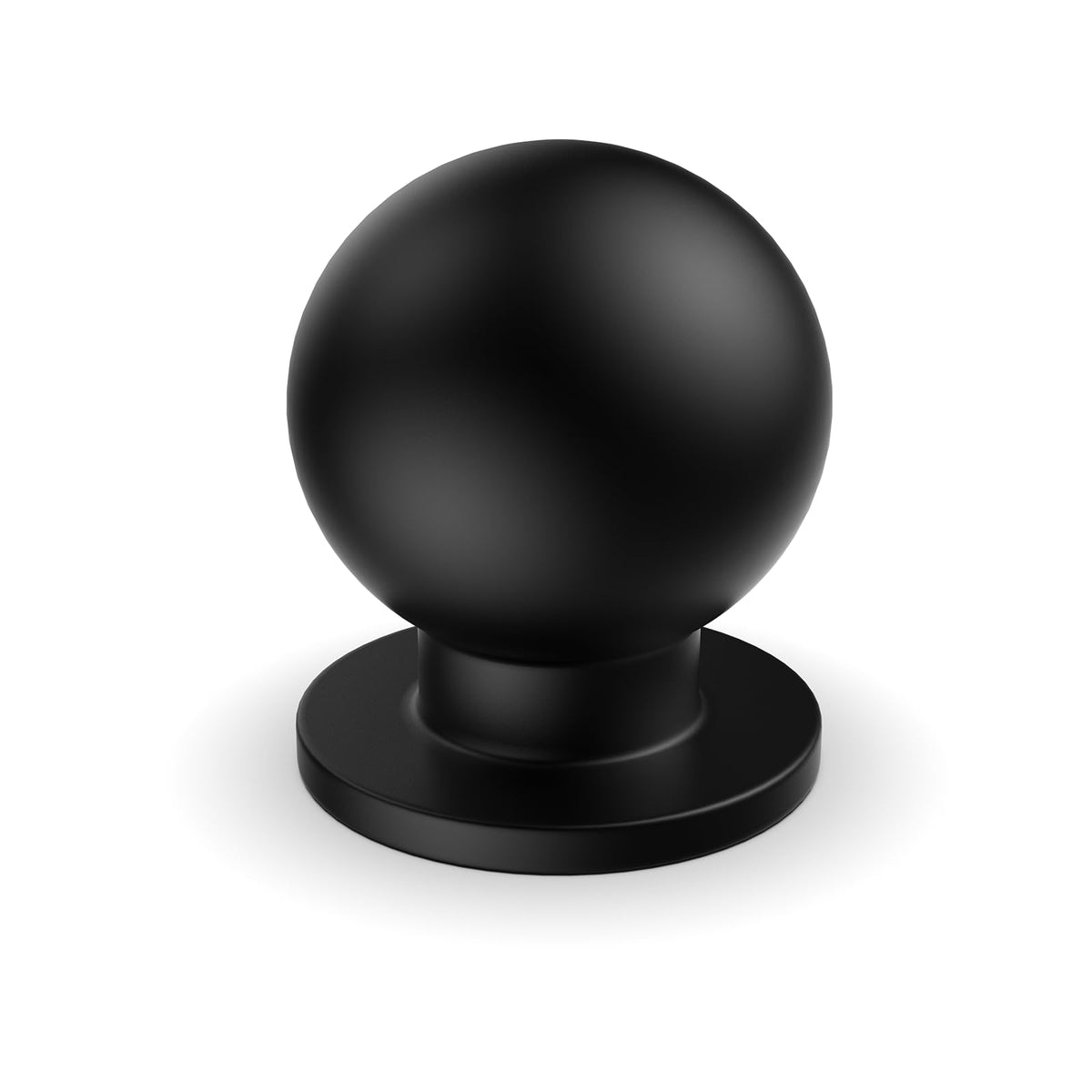 Homdiy 20 Pack Black Cabinet Knobs, Kitchen Cabinet Knobs Drawer Knobs Round Ball Cabinet Knobs Matte Black Knobs For Dresser Drawers, 1 Inch Single Hole Pulls
