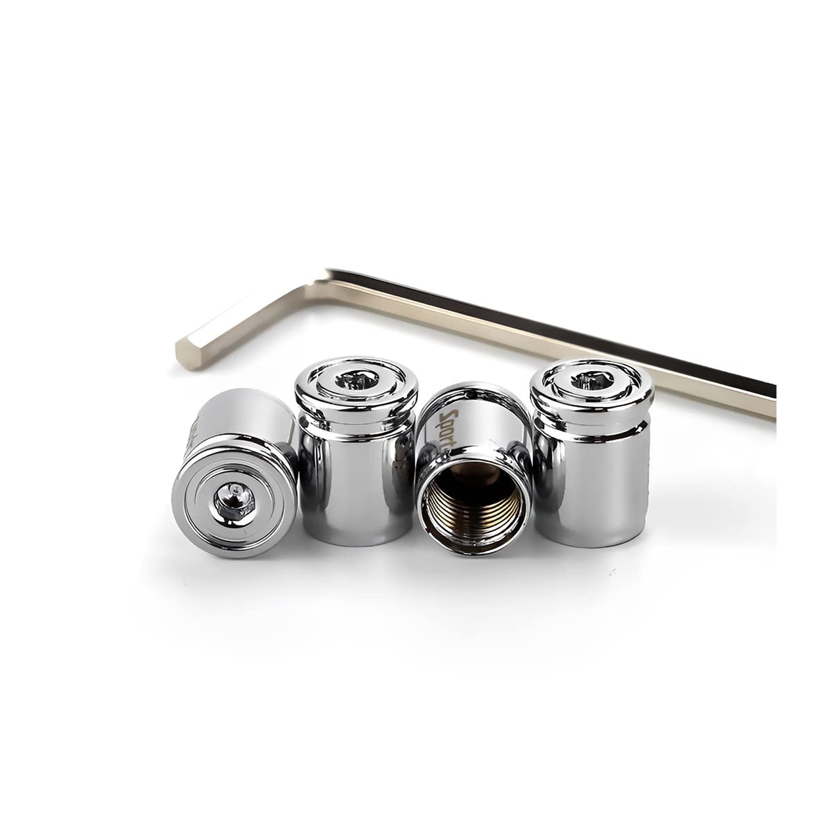 Tire Valve Stem Cap, Anti-Theft Design Zinc Alloy Stem Covers, 4 Pcs Auto Wheel WBCARB0BNKQ76TG