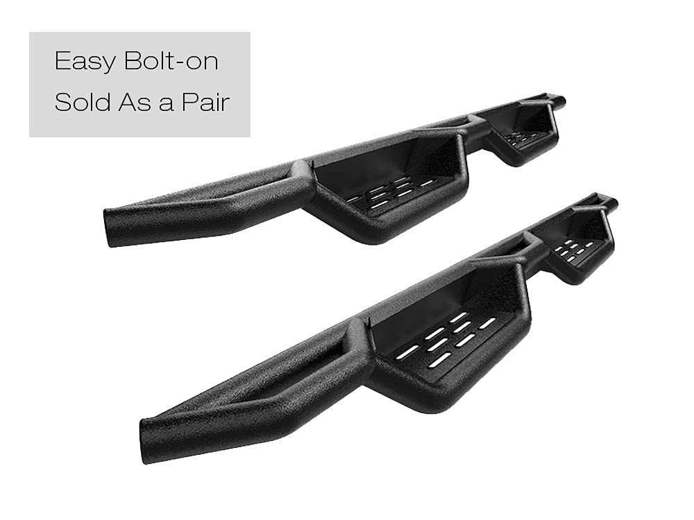 APS Black 6 Inches Tubular Drop Down Style Nerf Bars Running Boards Compatible with Toyota Tacoma 2005-2023 Double Crew Cab