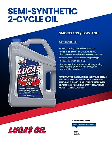 Lucas Oil 10115 Semi-Synthetic 2-Cycle Oil - 1 Gallon Jug