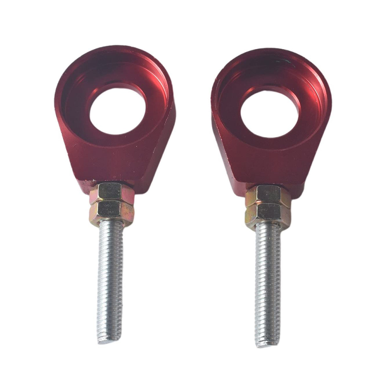 Vcujsuc Red 15Mm Chain Tensioner Adjuster For Coleman Ct200U Baja Warrior Mb165 Mb200 Trail Motovox Mbx10 Mbx11 196Cc 6.5Hp Mini Bike Crf50 Xr70 Ct70 50Cc-125Cc Atv Pit Dirt Bike Motorcycle