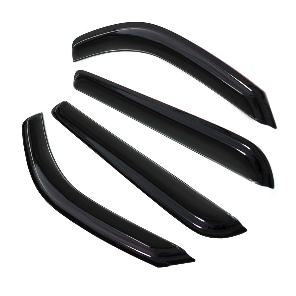 Gldifa 4Pc Sun Rain Guards Window Visor Wind Deflector Compatible With 05-12 Nissan Pathfinder Smoke