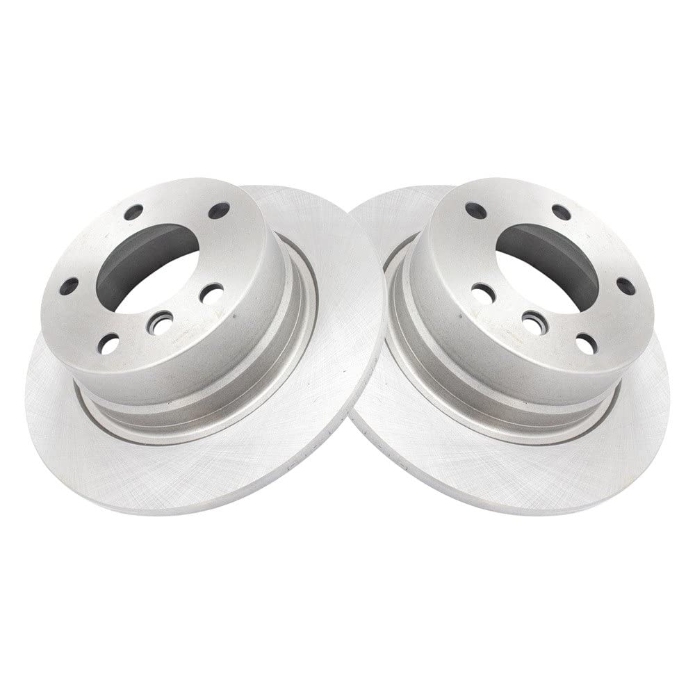 Trq Rear Brake Rotors Set Solid Compatible With 2003-2005 Bmw Z4