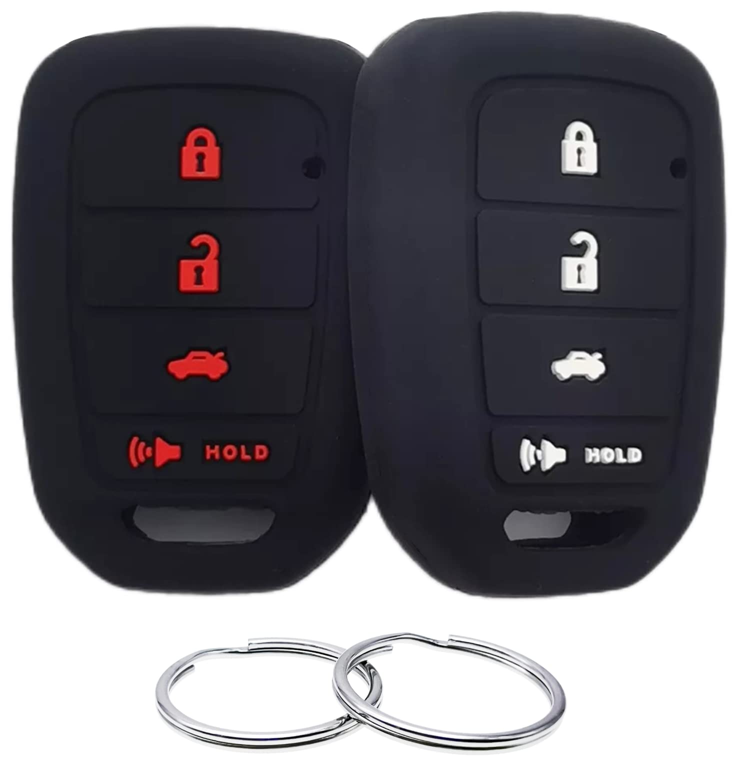 Reprotecting Silicone Rubber Key Fob Cover Compatible With 2013-2021 Honda Accord Cr-V Civic Crosstour Fit Mlbhlik6-1T Mlbhlik6-