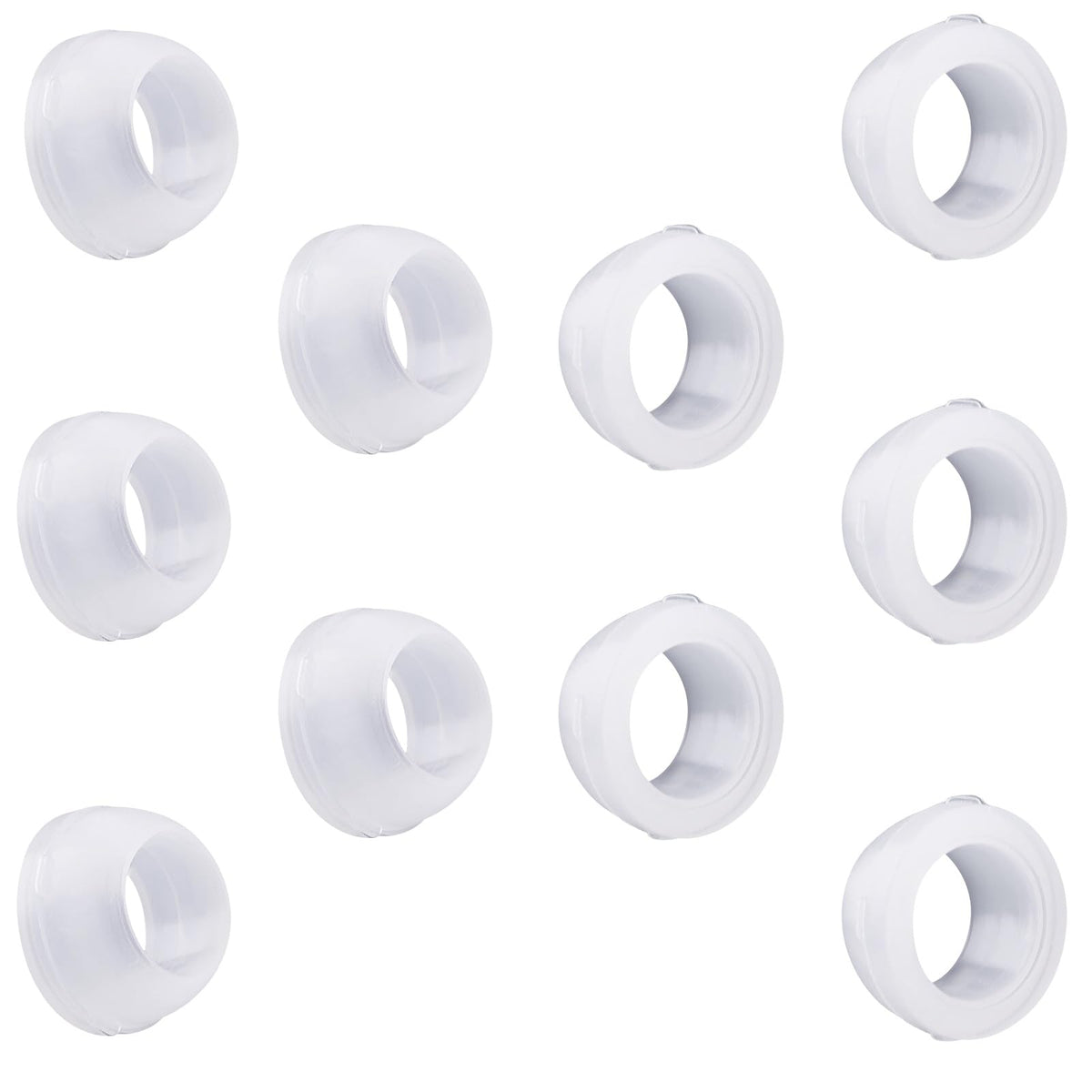 10 Pcs 16435 Plastic Santoprene Swivel Seal, 1/2'' PEX Swivel Cone Washer RV Water Line Gasket Compatible with Most RVs, Camper,