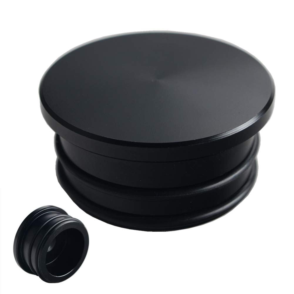 Dewhel Billet Turbo Resonator Plug Cover Cap For Chevy 2004.5-2010 Duramax Diesel LBZ LLY LMM (Black)