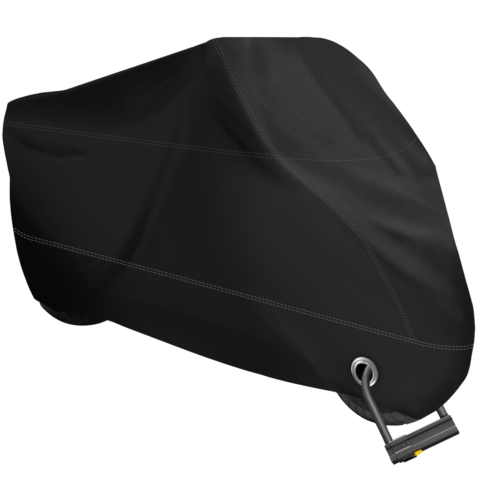 Xyzctem Motorcycle Cover -Waterproof Outdoor Storage Bag,Made Of Heavy Duty Material, Fits Up To 87 '' All Motors(Black& Lockhol