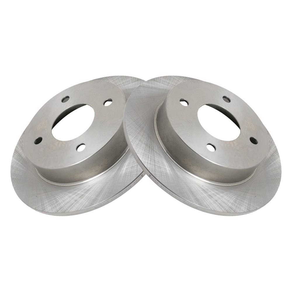 Trq Rear Brake Rotors Set Solid Compatible With 1991-2002 Infiniti G20 1993-2001 Nissan Altima 2000-2006 Sentra