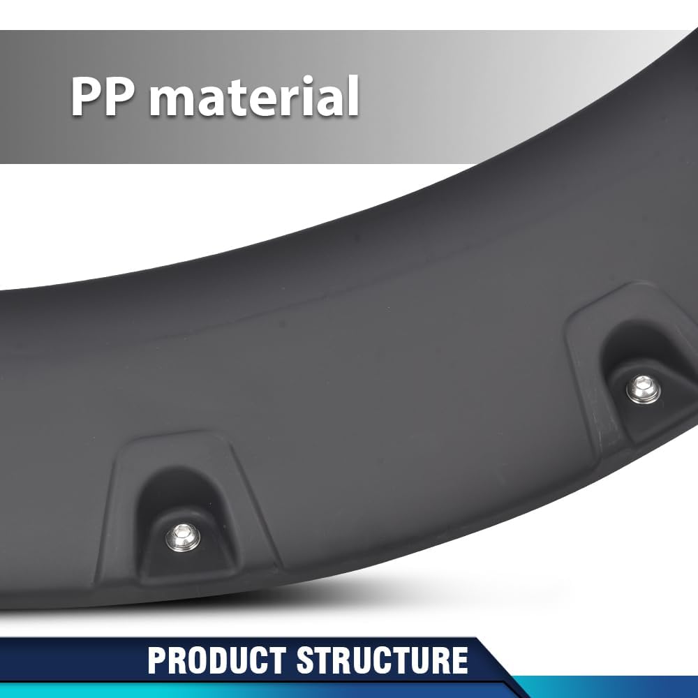 PIT66 Fender Flares Kit with Mounting Instruction and Hardware Compatible with Chevy Silverado 1500 2019-2022 Smooth Pocket Rive