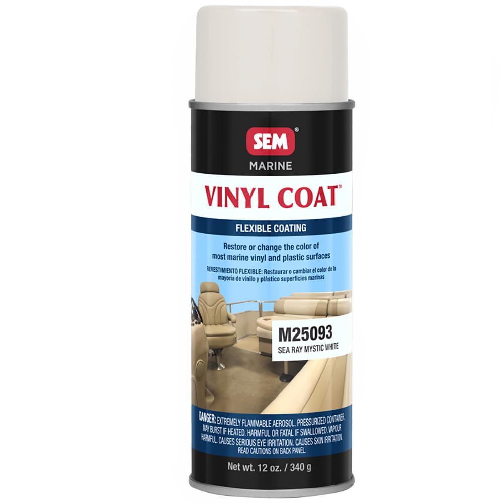 SEM Marine Vinyl Coat - 12 oz, Sea Ray Mystic White, Plastic, Model M25093