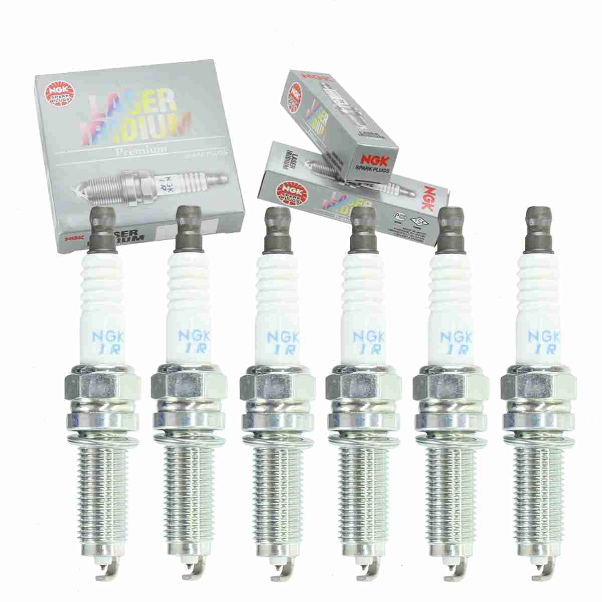 6 pc NGK Laser Iridium Spark Plugs compatible with Acura TL 3.5L V6 2009-2012