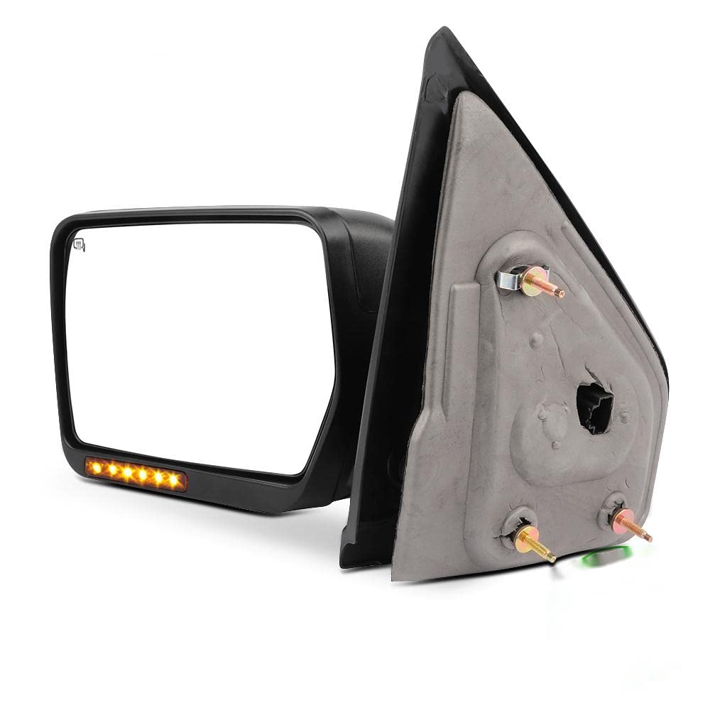 SCITOO Towing Mirror fit for Ford Exterior Mirror fit 2007-2014 for Ford for F-150 Truck with Amber Turn Signal and Puddle Light
