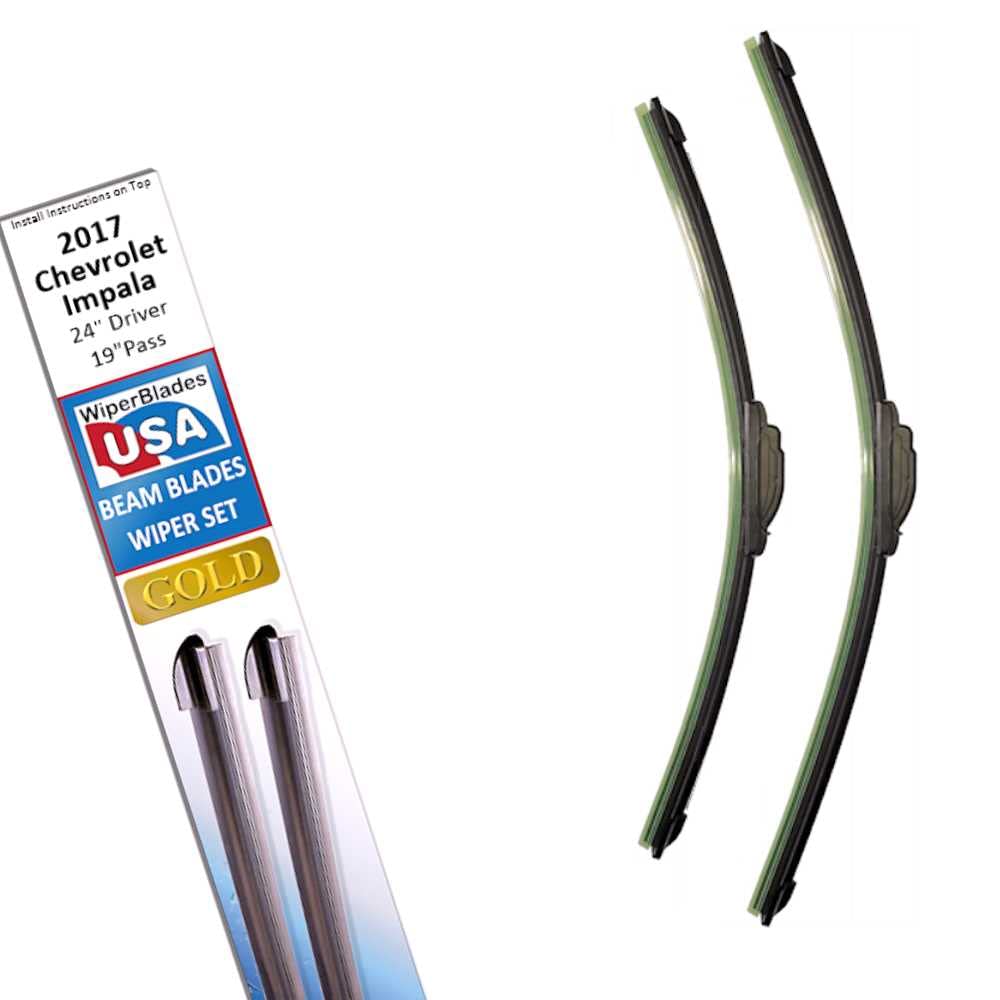 Beam Blade Wipers Set For 2017 Chevrolet Impala Replacement Set - Wiperbladesusa Gold Beam Wiper Blades Wipers Set