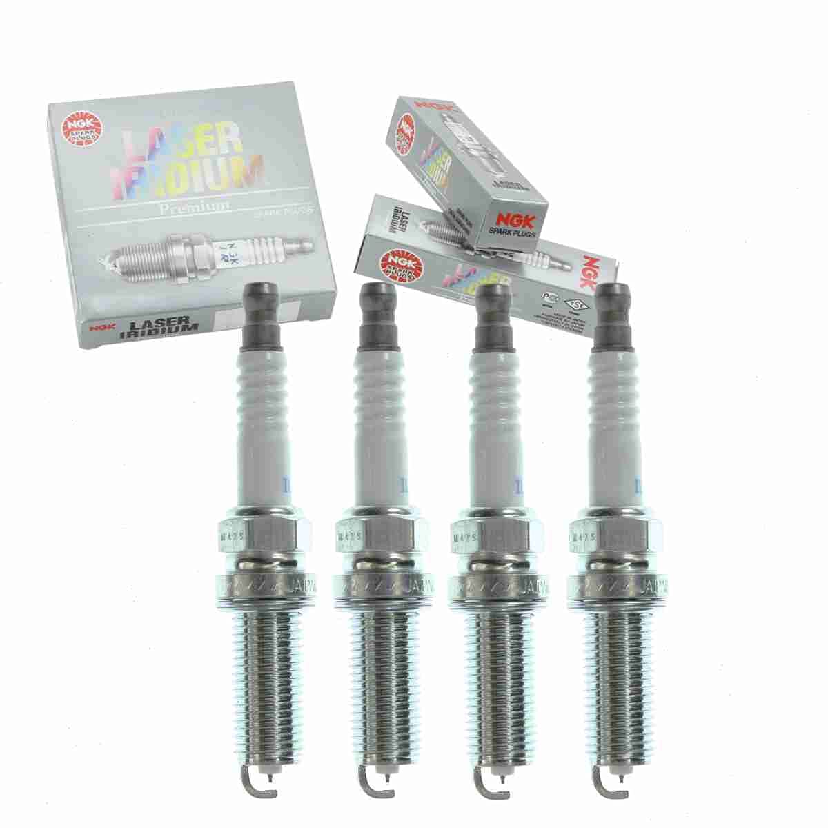 4 pc NGK Laser Iridium Spark Plugs compatible with Hyundai Veloster 1.6L L4 2012-2017