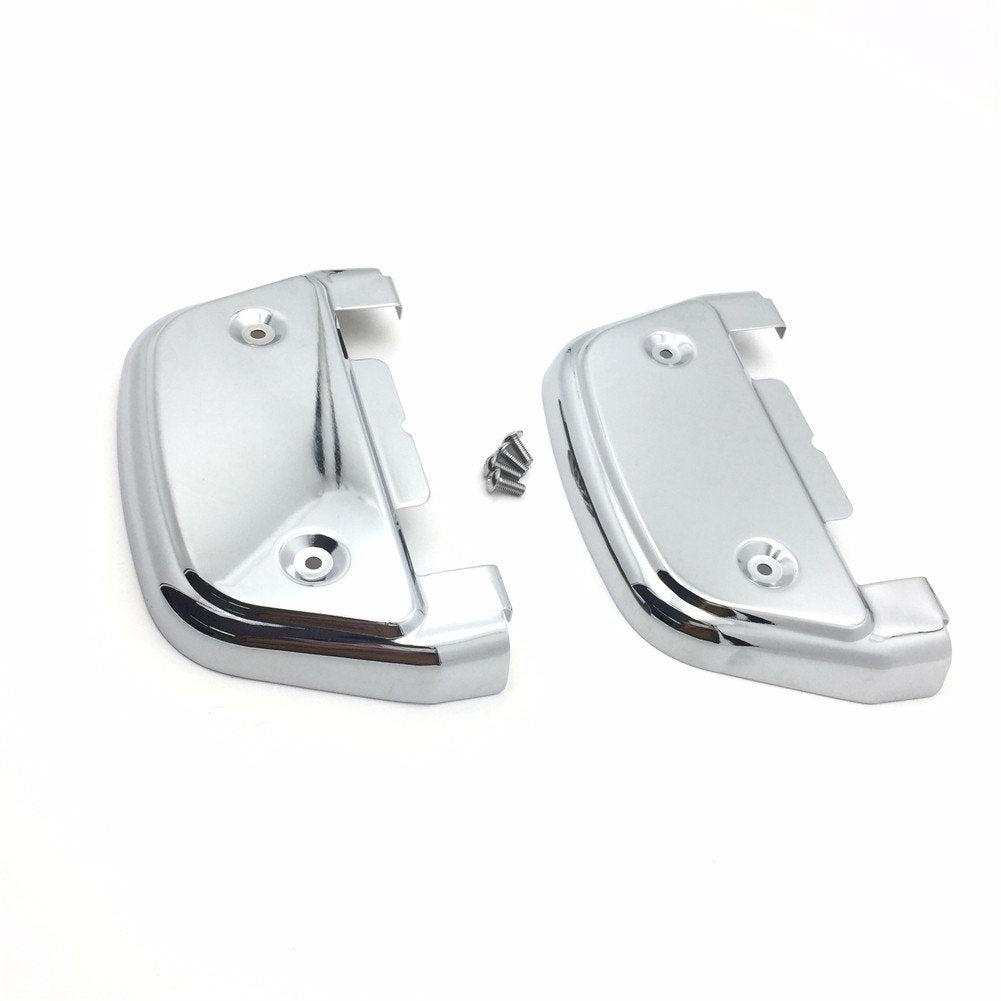 HTTMT MT216-115- Chrome Passenger Footboard Covers Compatible with Harley Street Bob FXDB/Road Glide FLTRX/Tour Glide Classic FL