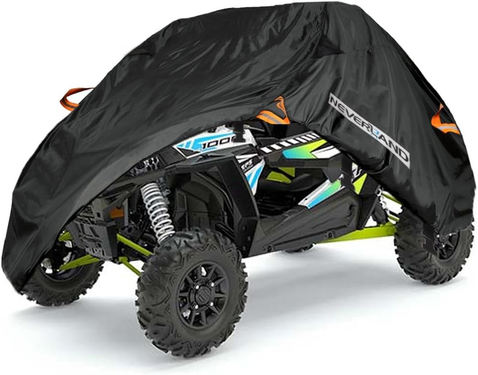 Neverland Utv Covers Waterproof Outdoor - Heavy Duty Utv Cover 2-3 Seater Compatible With Polaris Ranger Yamaha Wolverine Can-Am Honda Kawasaki Teryx Textron Off Road Wildcat Black